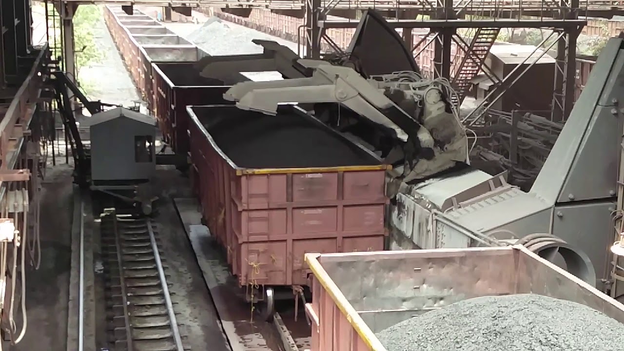 Industrial railway freight yard